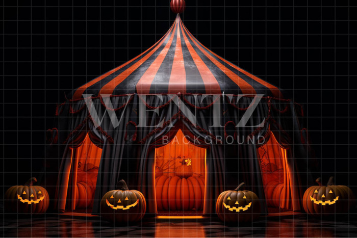 Fundo Fotográfico em Tecido Circo de Halloween / Backdrop 3689