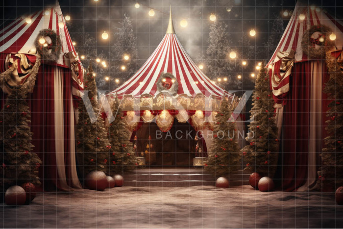 Fundo Fotográfico em Tecido Circo de Natal / Backdrop 4165