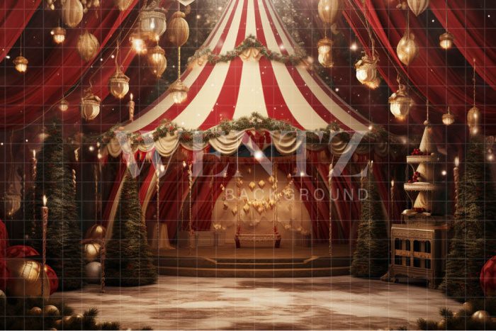 Fundo Fotográfico em Tecido Circo de Natal / Backdrop 4167