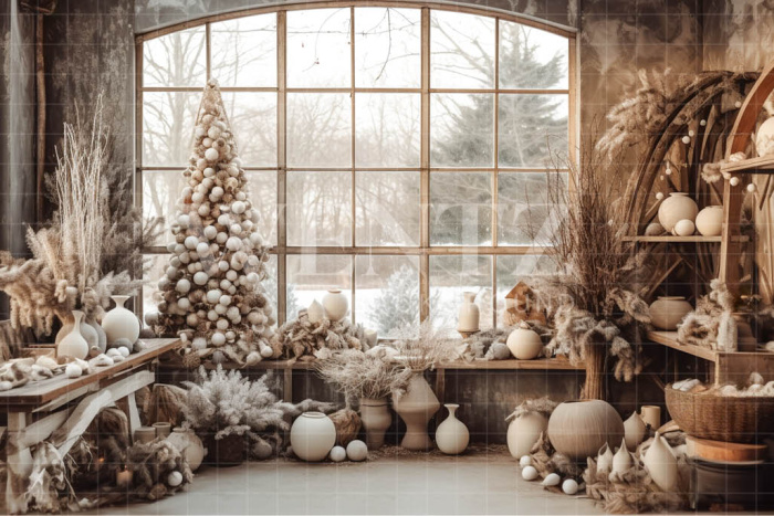 Fundo Fotográfico em Tecido Cenário de Natal / Backdrop 4600