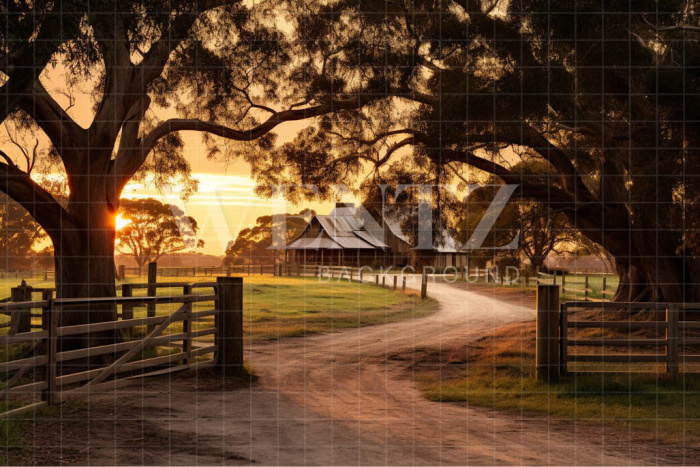 Fundo Fotográfico em Tecido Porteira de Fazenda / Backdrop 4763