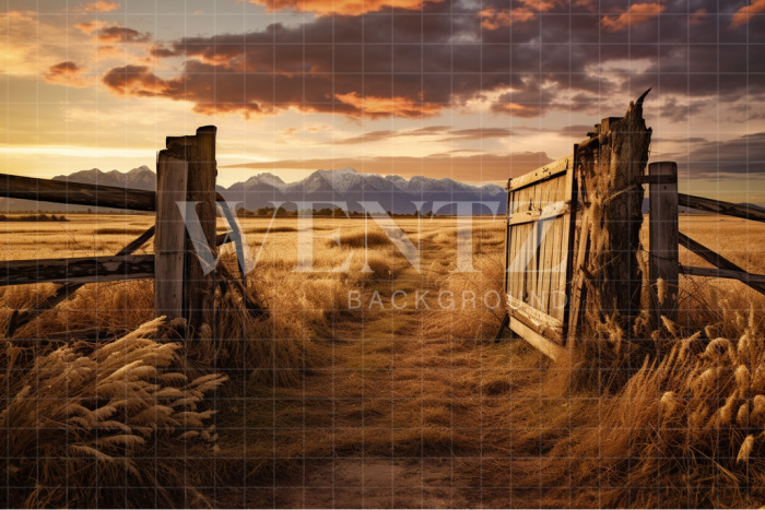 Fundo Fotográfico em Tecido Porteira de Fazenda / Backdrop 4768