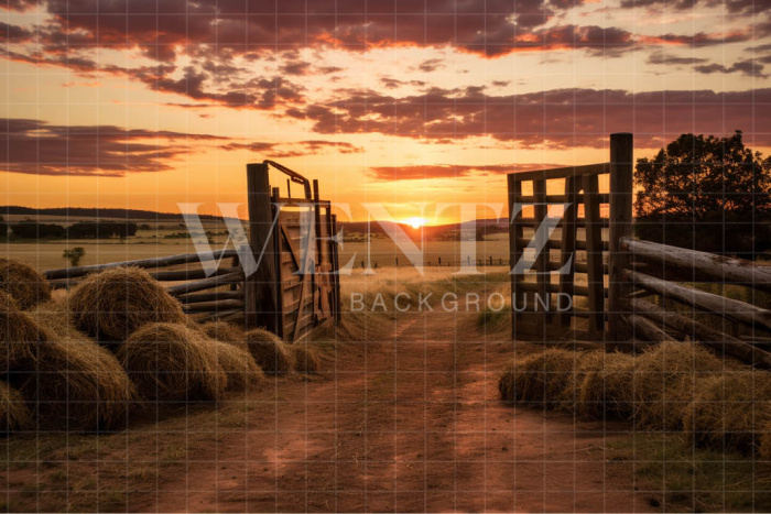 Fundo Fotográfico em Tecido Porteira de Fazenda / Backdrop 4786