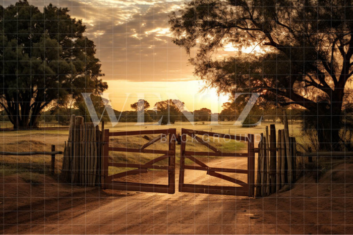 Fundo Fotográfico em Tecido Porteira de Fazenda / Backdrop 4787