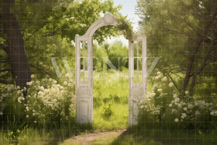 Fundo Fotográfico em Tecido Cenário de Páscoa com Flores / Backdrop 5290