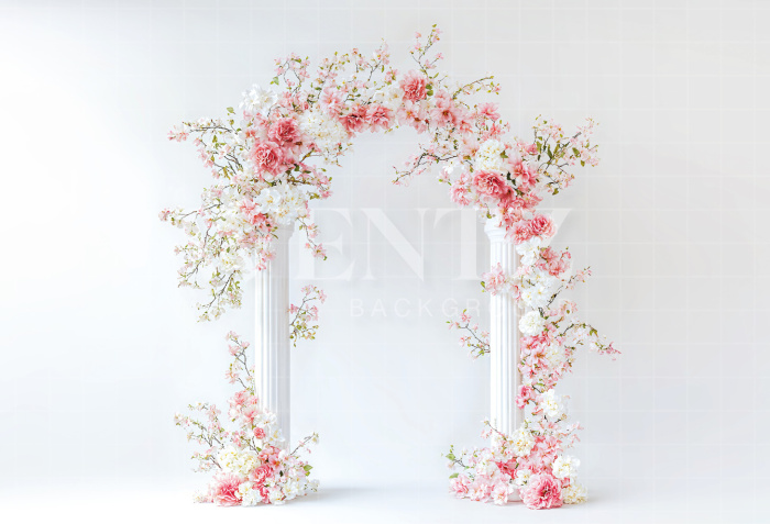 Fundo Fotográfico em Tecido Arco Floral Primavera / Backdrop 6321