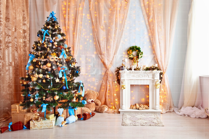 Fundo Fotográfico em Tecido Sala de Natal / Backdrop 820