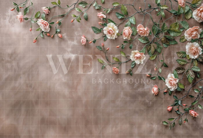 Fundo Fotográfico em Tecido Fine Art Floral / Backdrop 6185