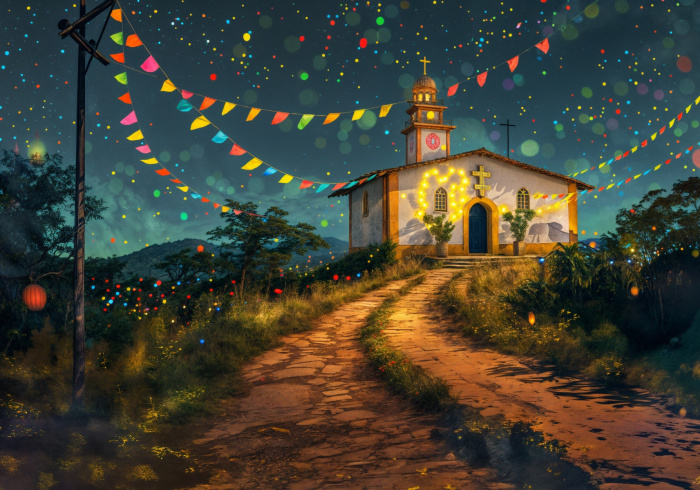 Fundo Fotográfico em Tecido Igreja de São João / Backdrop 5985