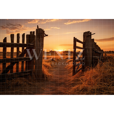 Fundo Fotográfico em Tecido Porteira de Fazenda / Backdrop 4769