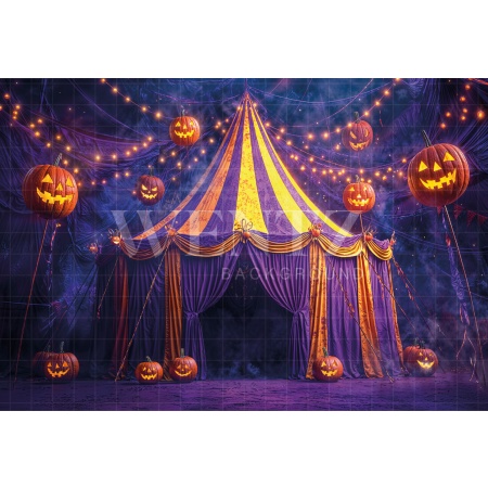 Fundo Fotográfico em Tecido Circo de Halloween / Backdrop 6366