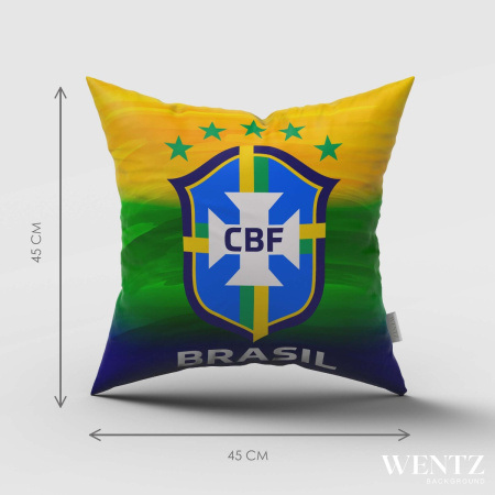 Capa de Almofada Copa do Mundo de Futebol Brasil - 45 x 45 / WA43